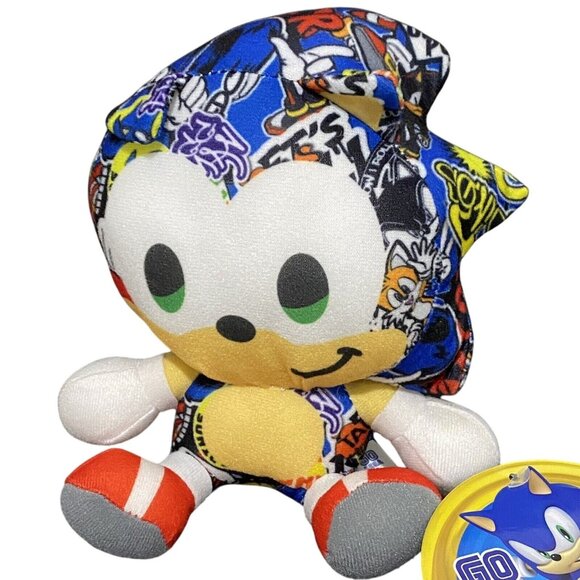 Toy Factory Sega Sonic the Hedgehog Plush 6" Sticker Bomb Stuffed Animal - Picture 1 of 6